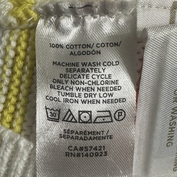 Ann Taylor LOFT Womens Knit Sleeveless Crop‎ Rainbow Striped Sweater Size Large - Picture 7 of 7